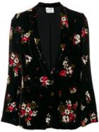 Forte Forte Floral Velvet Blazer - Black