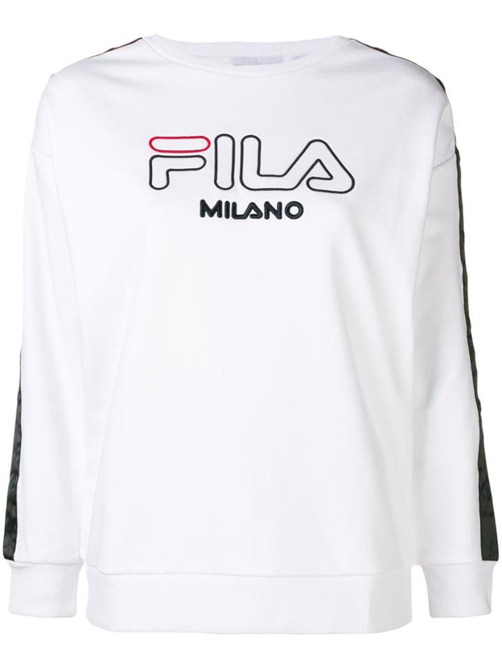 Fila Embroidered Logo Sweatshirt - White