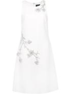 Marchesa Notte Embellished Detail Dress, Women's, Size: 12, White, Polyester