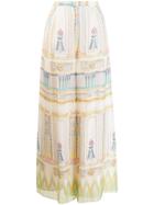 Temperley London Athena Printed Chiffon Trousers - Neutrals