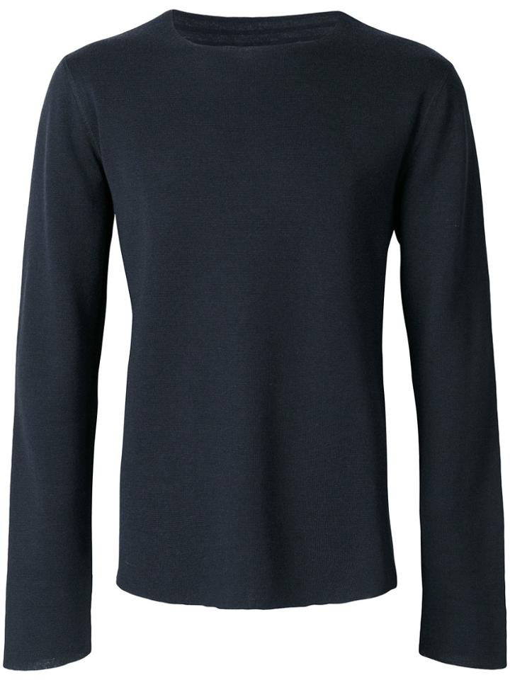 Hannes Roether Boxy Round-neck Sweater - Blue