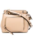 Donna Karan - Saffiano Mini Satchel - Women - Calf Leather - One Size, Nude/neutrals, Calf Leather