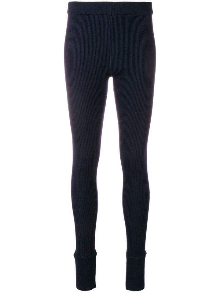 Jil Sander Ribbed Leggings - Blue