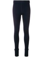 Jil Sander Ribbed Leggings - Blue