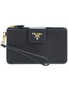 Prada Saffiano Zip Purse - Black