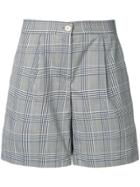Semicouture Checked Shorts - Grey