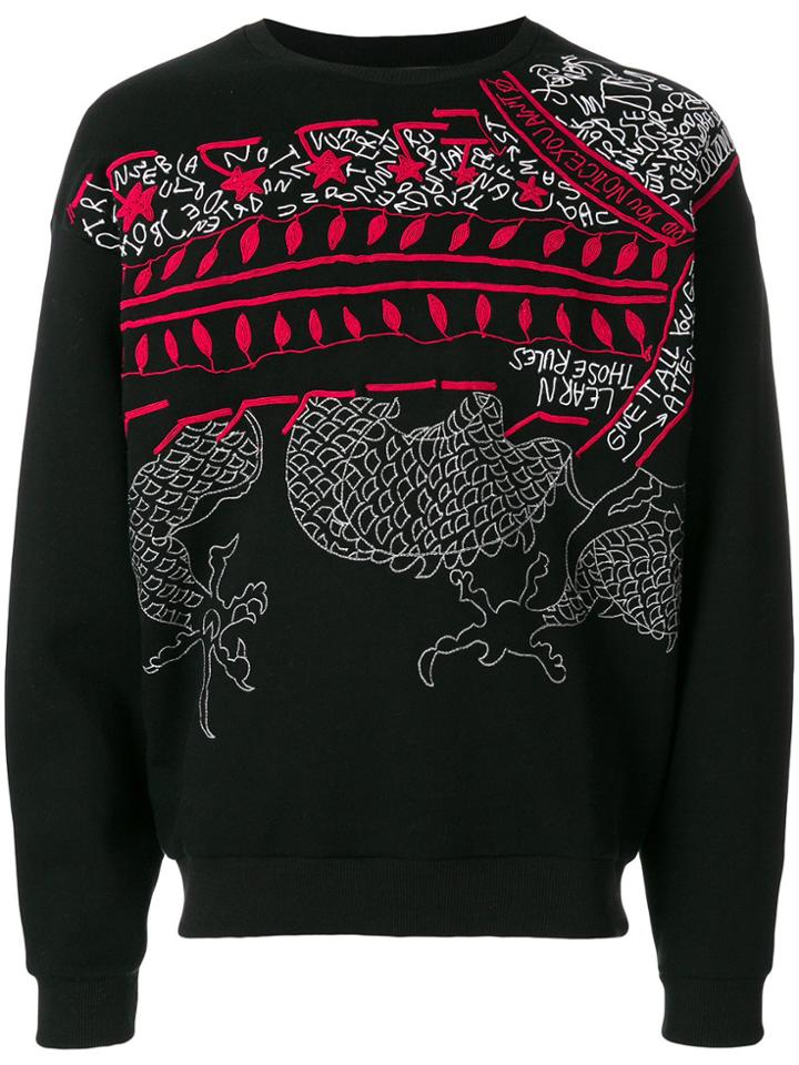 Amen Embellished Sweatshirt - Black