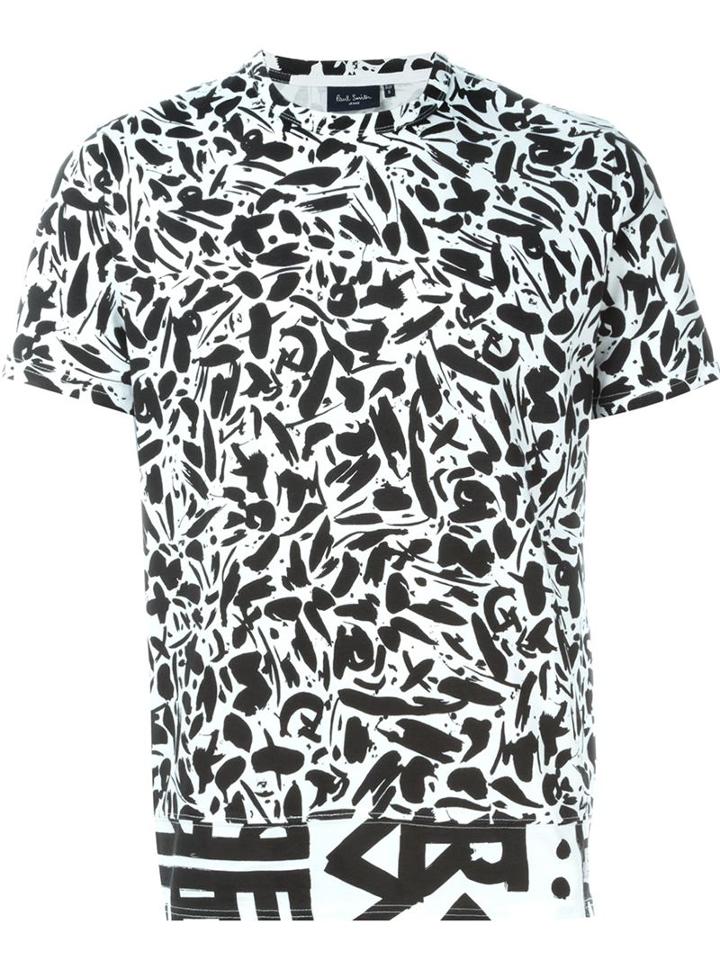 Paul Smith Jeans Brush Stroke Print T-shirt