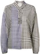 Forte Forte Checked Ruffle Blouse - Black