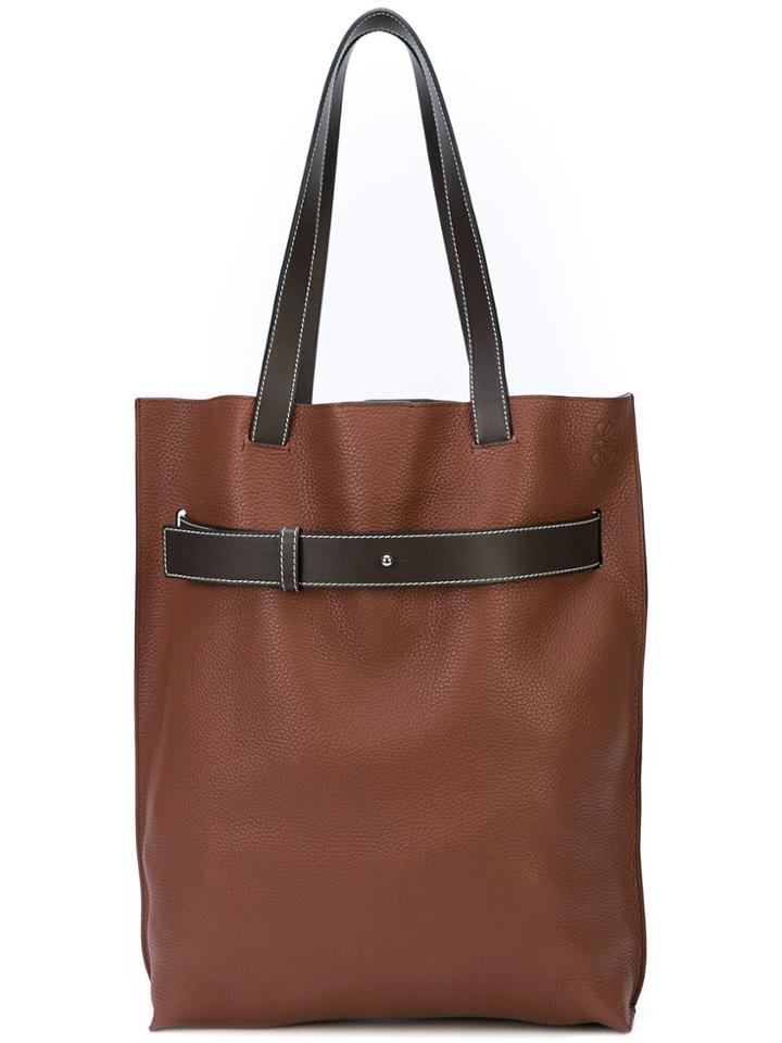 Loewe Strap Vertical Tote Bag - Brown
