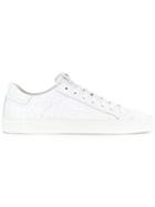 Hide & Jack Crocodile Embossed Tuscany Sneakers - White