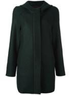 Harris Wharf London Hooded Coat, Women's, Size: 46, Green, Virgin Wool/polyester