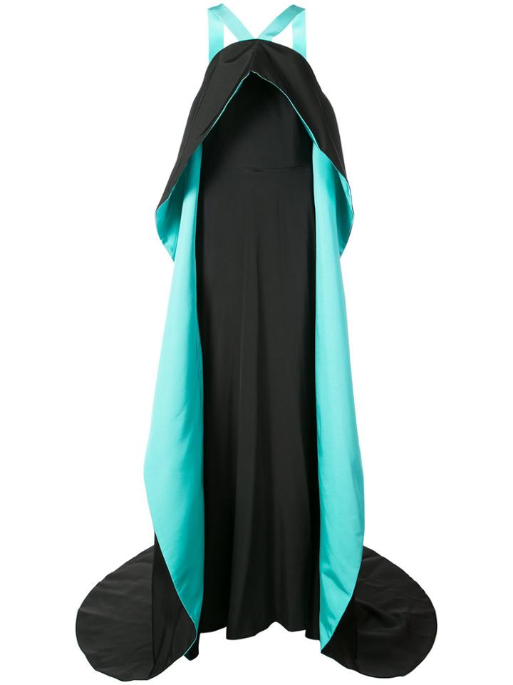 Christian Siriano Two-tone Long Gown - Black
