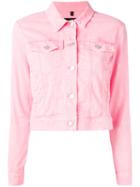J Brand - Skrunken Denim Jacket - Women - Cotton/spandex/elastane - Xs, Pink/purple, Cotton/spandex/elastane