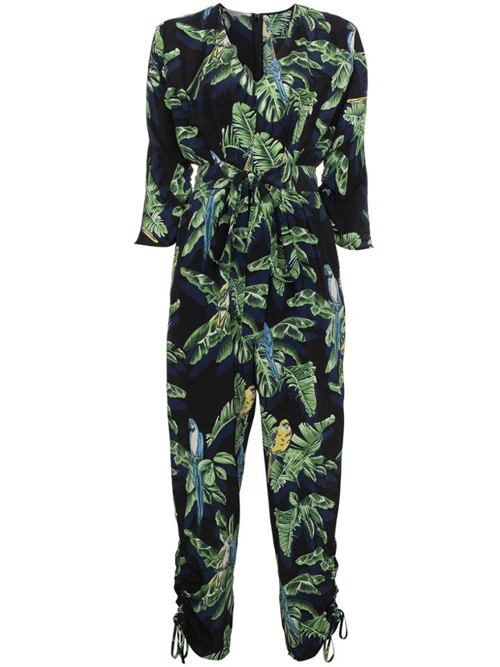 Stella Mccartney Parrot Print Jumpsuit - Black