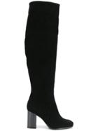 Baldinini Contrast Heel Knee High Boots - Black