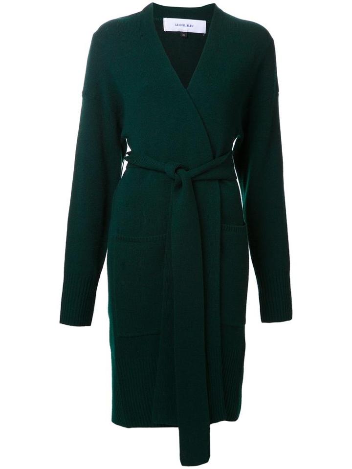 Le Ciel Bleu Wrap Cardigan, Women's, Size: 36, Green, Wool