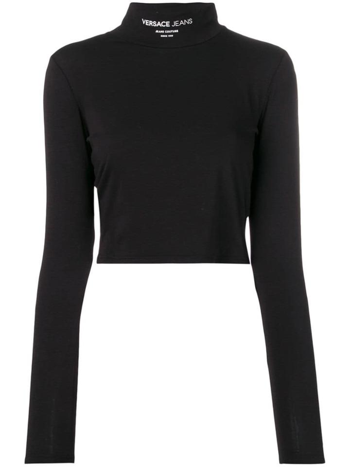 Versace Jeans Slim-fit Cropped Top - Black