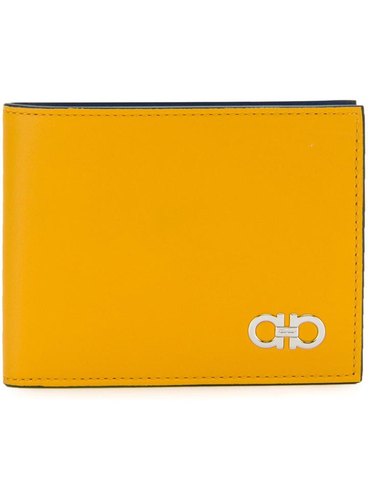 Salvatore Ferragamo Double Gancio Wallet - Yellow & Orange