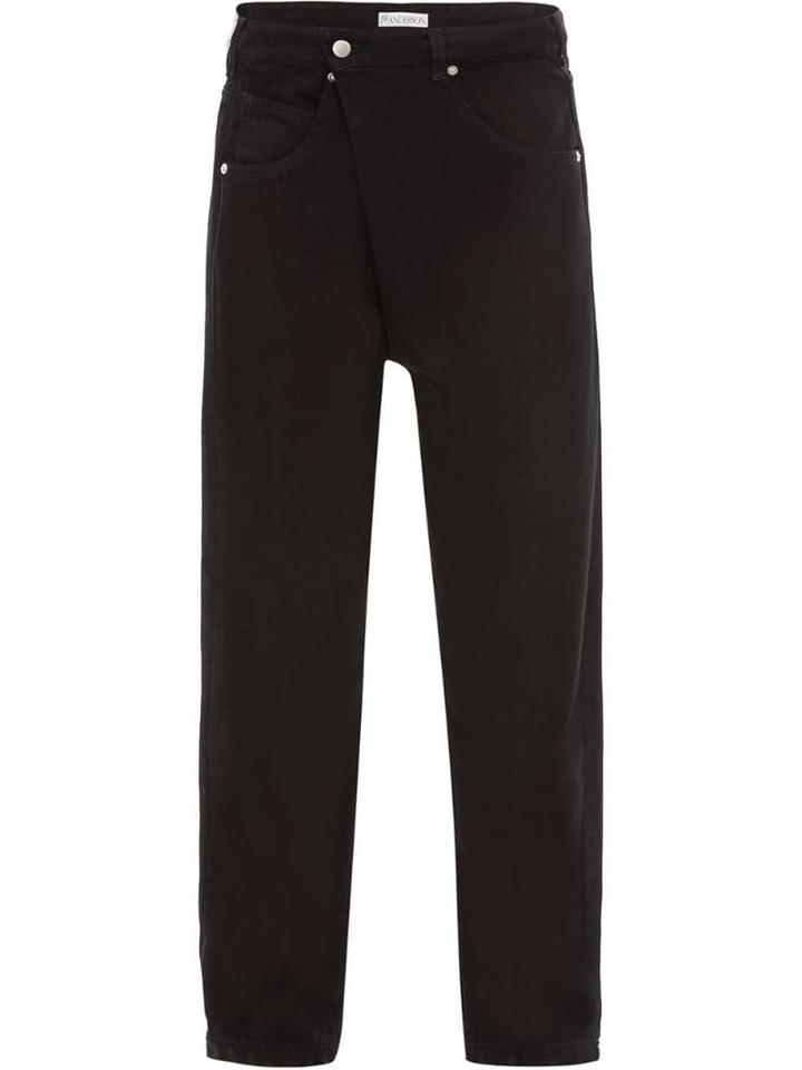Jw Anderson Folded Front Jeans - Black