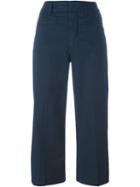 Dondup Cropped Trousers, Women's, Size: 40, Blue, Cotton/spandex/elastane