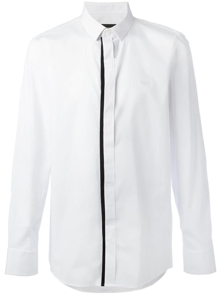 Emporio Armani Contrast Shirt, Men's, Size: Xl, White, Cotton/spandex/elastane