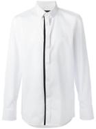 Emporio Armani Contrast Shirt, Men's, Size: Xl, White, Cotton/spandex/elastane