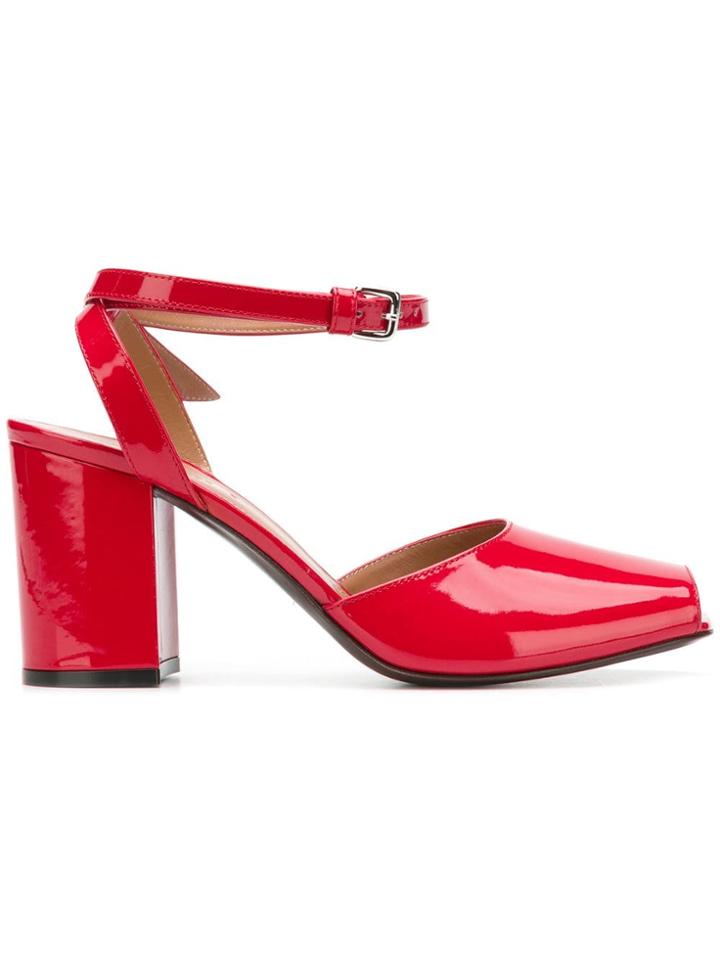 Marni Squared Open Toe Pumps