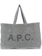 A.p.c. Oversized Felt Tote - Grey