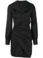 La Perla Gathered Shirt Dress - Black
