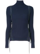 Dion Lee Lace Detail Sweater - Blue