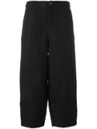 Aleksandr Manamïs Wide Ankle Cut Trousers, Women's, Size: Ii, Black, Wool/cotton/ramie