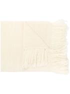 Golden Goose Deluxe Brand Ribbed Knit Scarf - White
