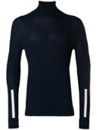 Neil Barrett Stripe Detail Turtleneck Sweater - Blue
