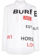 Burberry Logo Printed Shirt - White