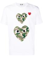 Comme Des Garçons Play Camouflage Heart Logo T-shirt - White