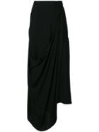 Yohji Yamamoto Asymmetric Midi Skirt - Black