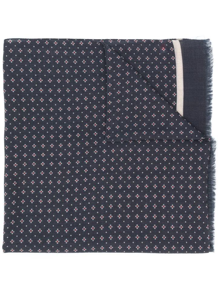 Fefè Floral Pattern Scarf - Blue