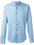 Woolrich Contrast Button Down Shirt, Men's, Size: Xxxl, Blue, Cotton