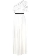 Self-portrait Asymmetric Maxi Dress - White