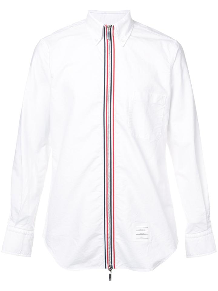 Thom Browne Zip Front Shirt - White