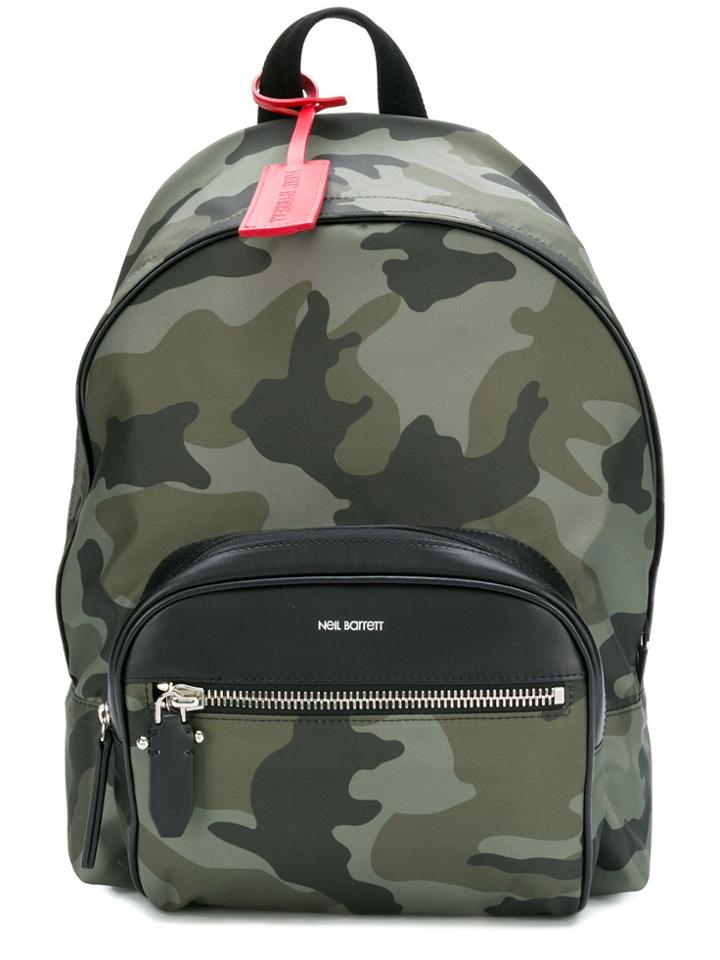 Neil Barrett Camouflage Backpack - Green