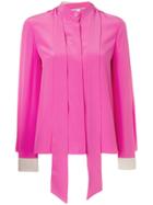 Fendi Tie Strap Detail Blouse - Pink & Purple