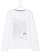 Paul Smith Junior Roads Print Longsleeved T-shirt - White