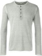 John Varvatos Button Down Rib Detail Jumper