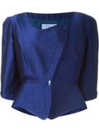 Thierry Mugler Vintage Peplum Jacket, Women's, Size: 42, Blue