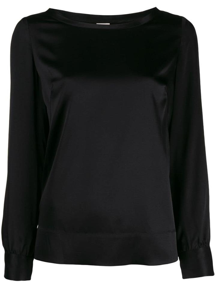 Pinko Long-sleeve Fitted Blouse - Black