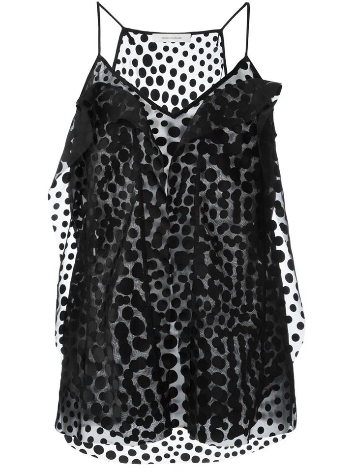 Cédric Charlier Dotted Sheer Top