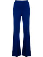 D.exterior High Waisted Flared Trousers - Blue