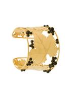 Aurelie Bidermann Embellished Leaf Bracelet - Metallic